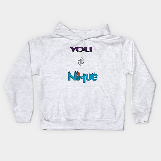 You-Nique Kids Hoodie by DesigningJudy